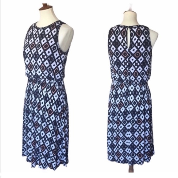 Ann Taylor Sleeveless Patchwork Dress Size S - Picture 2 of 7